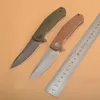 New 4020 Flipper Folding Knife 8Cr13Mov Stone Wash Blade Stainless Steel + FRN Handle Ball Bearing EDC Pocket Knives With Retail Box