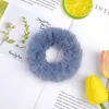 16Colors macio fofo Faux Fur Scrunchies Mulheres Elastic Hair Bands Cabelo Anel de Cabelo Gravatas Acessórios de Cabelo para Girls Costeiro