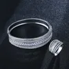 Europe and the United States Sell Like Hot Cakes Fashion Classic Suit Stainless Steel Bracelet Ring Inlay Zircon Jewelry Q0719