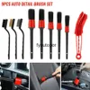 13pc Set Car Detailing Tool Kit Soft Brush Boar Hair Vehicle Auto Interior for Wheel Clean