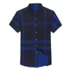 Купленная рубашка мужская высокое качество шелковое лето с коротким рукавом случайные рубашки Slim Fit Camisa Masculina капля C748 220301