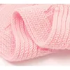 Spädbarn Baby Boy Girl Pure Color Knit Blanket Höst Vinter Born Quilt Boys Girls Hold 210429