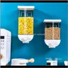 Storage Housekeeping Organization Home Gardenstorage Easy Press Type Container Cereal Dispenser Wall Mounted Sealed Tank Box Kitchen Supplie