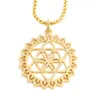 Pendant Necklaces Fashion Creative Flower Of Life Sacred Geometry Mercaba Spirit Hollow Tree Necklace Female Jewelry