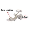 Ochanmeb Stylish Gold Metal Buckled Belt Sandals Women Ankle Strap Natural Genuine Leather Beige Summer Shoes For Woman