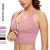 Long Zipper Sports Bra Widened Large Sports Underwear Fitness Yoga Top