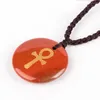 Натуральный камень Engrave Anka Cross Symbol Cleant Beckant Reiki Gelling Crystal Религиозные Ювелирные Изделия Мужская и Женская Очарование Мода Pendan T