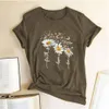 Chrysanthemum Butterfly Print Women T-shirt Tee Short Sleeve Casual Summer Femme Graphic Shirt For Lady Ropa De Mujer