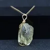 Crystal Wire Natural stone necklace stainless steel chain Irregular Quartz Agate Gemstone pendant women necklaces fashion jewelry will and sandy gift