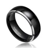 Anneaux de mariage 8mm hommes noir carbure de tungstène anneau dôme bords polis conception bandes mode fiançailles bijoux Anillos Hombre