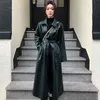 Autumn Jacket Women Faux Leather Clothes Long Trench Coat Female Streetwear Windbreaker 210510