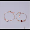 Bracelets Jewelryroman Number Bracelet For Sister Fashion Elegant Woman Girl Gift Rose Gold Color Titanium Steel Jewelry Beaded, Strands Drop