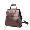 Backpack Women's European and American Style All-match Leather Handbags Fashion Oil Wax Cowhide s bags