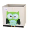Grande boîte de rangement pliante 13 pouces Cartoon Animal Cube Bac de rangement Tissu Boîtes de rangement pliables pour les organisateurs de jouets de pépinière 210626