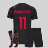 21 22 Giroud Milan Ibrahimovic Soccer Jerseys 2021 2022 AC 제 3 키트 홈 멀리 팬들 톤 탈리 바리 틱 Theo Bennacer Kessie 축구 셔츠 Kjaer 성인 어린이 유니폼