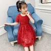 Big Girls Dress Lace Girl Party Summer Children Cute Style Clothes For 6 8 10 12 14 210528