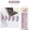 deep purple shinning and Matte nail strip wear reusable nail patch finished false nail tips Wearable Full Cover Decor Tips Art
