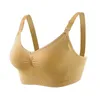 Amning Nursing Bra Maternity Feeding Bra Graviditetskläder - Trådlös kopp, Justerbara band, Avtagbar Padding Y0925