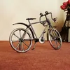 Nostalgic Antique Bike Figurine Metal Craft Home Decoration Accessories Bicycle Ornament Miniature Model Children Birthday Gifts 210811