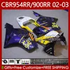 Верблюжий синий комплект кузова для Honda CBR900 CBR954 RR CBR 954 900 RR CC 2002 2003 Bodys 61NO.76 CBR 900RR 954RR 900CC 02-03 CBR954-RR CBR900RR CBR954RR 02 03 OEM FACKING