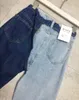 SuperAen Falsi Jeans Patchwork in Due Pezzi a Contrasto di Colore per Donna Pantaloni Harem Capris a Gamba Larga 210922