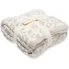Foulards Couvertures polaires à imprimé léopard Doux 100% Polyester Zebra Star Knit Micro Plume Fil Microfibre Tissu Confortable Couverture232O