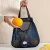 Vegetable Bags Fruit Organizer Storage Bag Reusable Cotton Mesh Grocery Multi-Purpose Polyester Ecology For Home