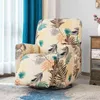 Natural Leaf Stretch Recliner Cover Chair Elastic Lazy Boy Slipcover with Pocket Armchair Couch Case Protector 211207