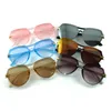 Cool Kids Big Eyes Pilot Sunglasses Simple Clean Frame met Oversize Mirror Lenzen Fix per klinknagel