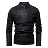 Thoshine Brand Leather Jackets Men Superior Quality Zip Fashion Outerwear Coats Stand Collar Man Spring Autumn Jackets Tops 211009