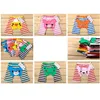 Broderie Animal bébé garçon pantalon court nouveau-né PP pantalon ours poussin couvre-couche couches grenouille rayure bébé filles vêtements coton 210413