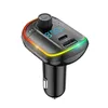 T829 Wireless Fast Charging FM Sändare Hands Free Car Kit Mp3 Player PD 18W Charger