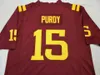 Chen37 Custom Men Jeugd vrouwen Iowa State Cyclones #15 Brock Purdy Football Jersey maat S-5XL of aangepaste naam of nummertrui