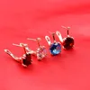 Stud ISHOWLEE Rose Gold 585 Round Zircon Earrings For Women Korean Fashion Wedding Party Star Minimalist Jewelry Esp79