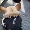 Schwarze Haustierweste, T-Shirt, mit Buchstaben bedruckt, Welpen-Sweatshirts, Hundebekleidung, Teddy, Corgi, Mops, Hundekleidung