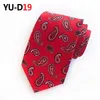 Groom Ties Men's Ties for Suits Paisley Neck Ties Polyester Plaid Necktie Floral Gravata Wedding Tie