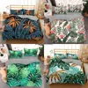 Set di biancheria da letto Nordic Tropical Green Plant Leaf Print Set Copripiumino moderno con federa Copripiumino Biancheria da letto