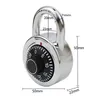 Mini Portable Password Lås Gym Closet Safe Disc Anti-thyt Lock Metal Dial Bagage Locker Turntable Lösenord Hänglås
