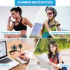 Portable USB Rechargeable Neckband Lazy Hanging Dual Cooling Mini sport 360 degree rotating neck fan for Office Outdoor Travel2299885