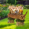 Vorverkauf 15 Tage handgemachte sieben Zwergbäume Gnome dekorieren Garten Mini Harz Handwerk Figur Bonsai Outdoor Home Drop 210607