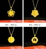 Fashion Flower Pendant Chain Women 18K Yellow Gold Filled Charm Girl Jewelry Gift