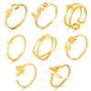 Anelli per amante di fidanzamento ridimensionabili Set in acciaio inossidabile color argento dorato per donna Uomo Fede nuziale Accessori per gioielli Regali