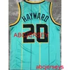 Maillot de basket-ball vert 20 # Hayward 2021 Broderie XS-5XL 6XL