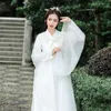 Kvinnors Hanfu Kinesiska Klänningar Cosplay Fairy Elegant Klänning Ancient Style Kvinna Klassisk Folk Dans Steg Använd Blå Kostym