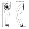 Rubinetti da cucina SHUIELIN Spruzzatore di ricambio universale Testina di spruzzo estraibile per rubinetto estraibile per lavello in nichel spazzolato4902085