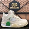 Top Quality Cream Sail Bred Union Off Nior Jumpman 4 Mens Basketball Shoes Cactus Jack White Cement Men Women Guava Lce Sports Sneakers