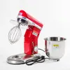 B7/B10 Electric Kitchen Stand Dough Mixer, 7/10 QT, Red/White/Stainless Steel