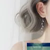 Nuovo minimalista catena color argento lunga nappa orecchino a goccia per le donne dichiarazione orecchini pendenti personalità orecchio linea gioielli regalo prezzo di fabbrica design esperto