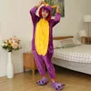 Onesie spyro drake sleepwear kvinnor flickor unisex djur pyjamas vinter varm sömn kostym par övergripande mjuk flanell söt söm 211109