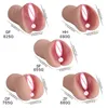 Nxy Sex Men Masturbators Plastic Lick Toys with Silicone Rubber Channels Anal and Vagina for Man Masturbation 01221839604